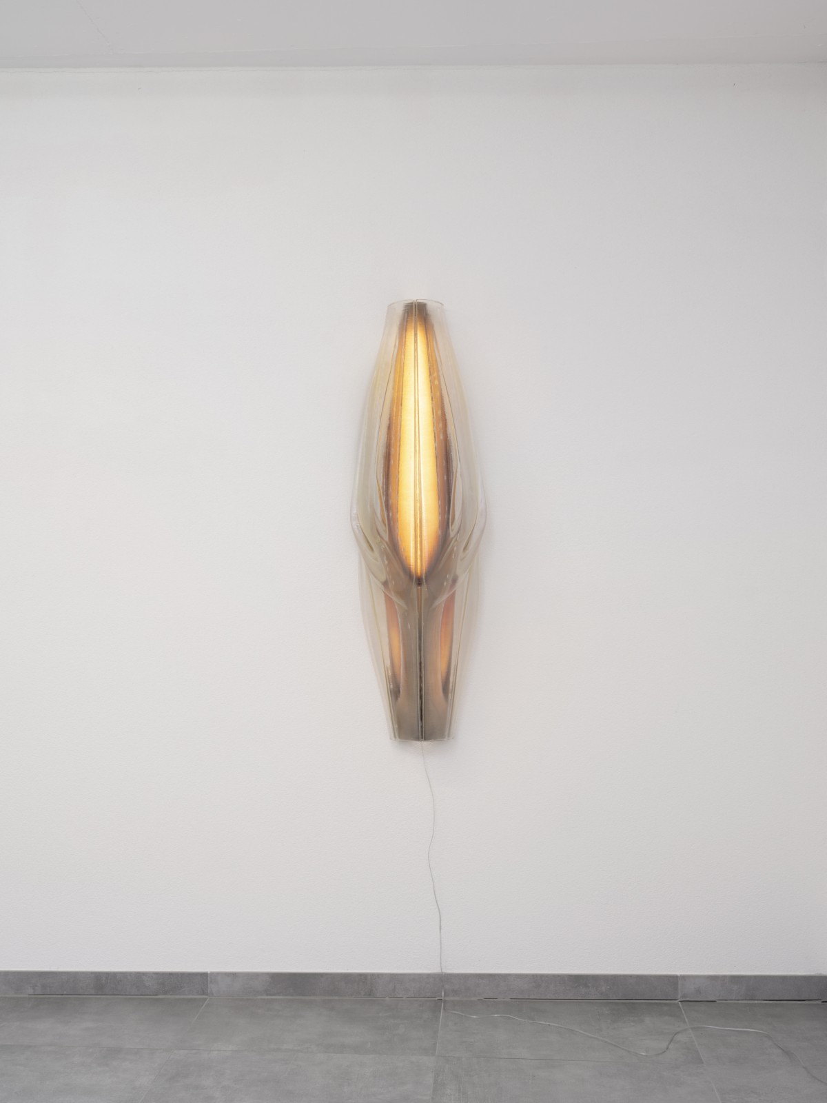 Kim Farkas, 23-05, 2023, custom composites, PETG, LED, electronics, 110 x 37 x 18 cm