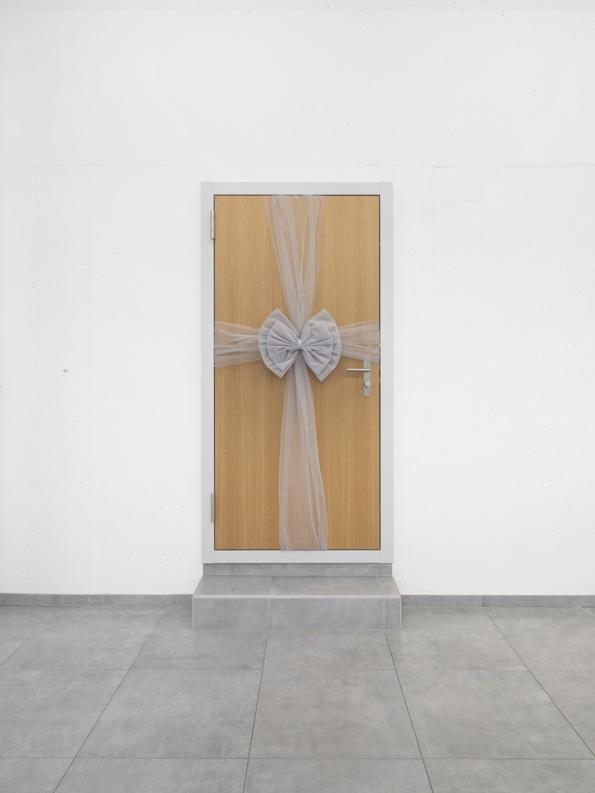 Jiajia Zhang, Attachment, 2023, tulle, rhinestones, variable dimension