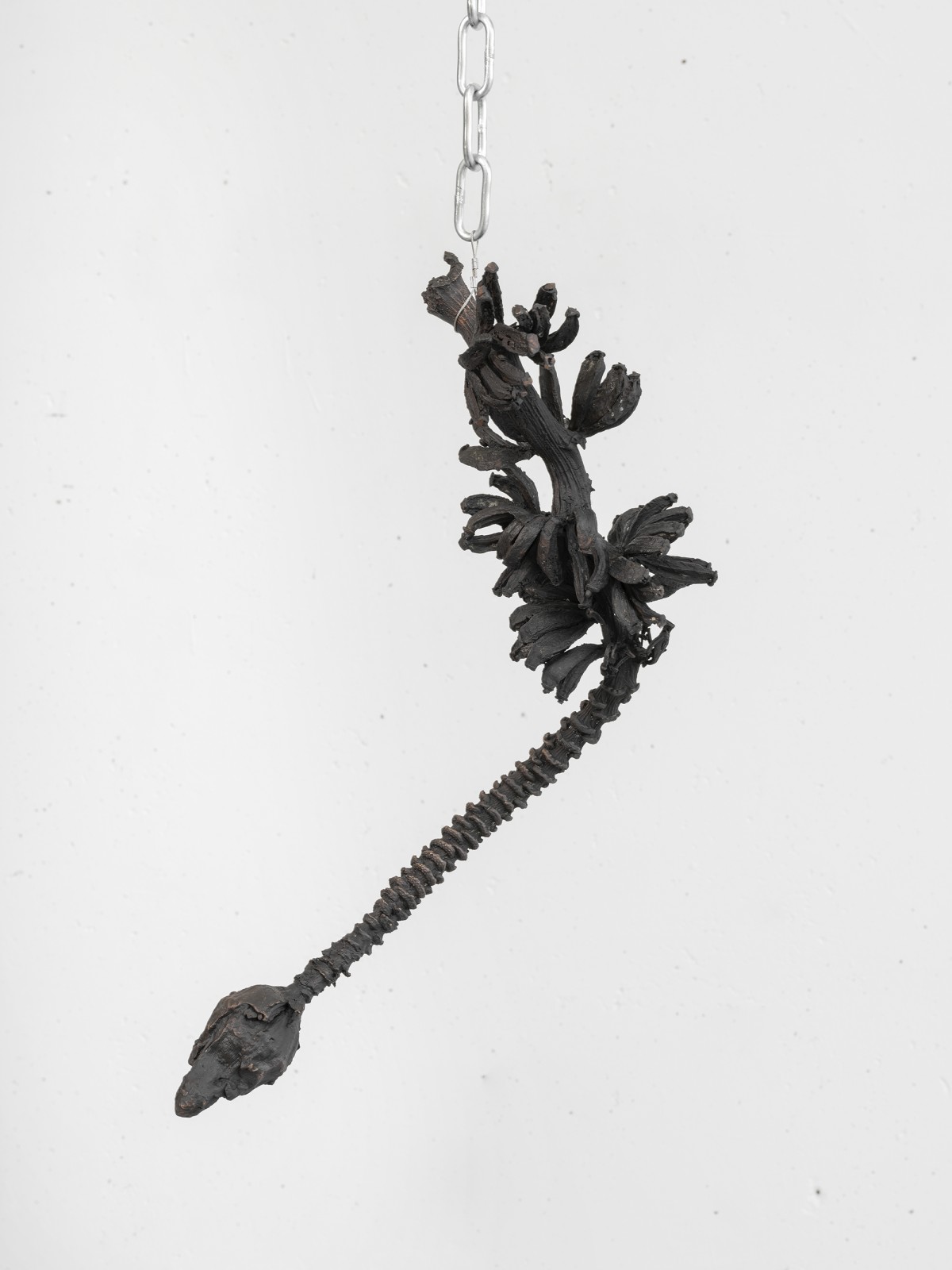 Bronze noir suspendu par une chaine